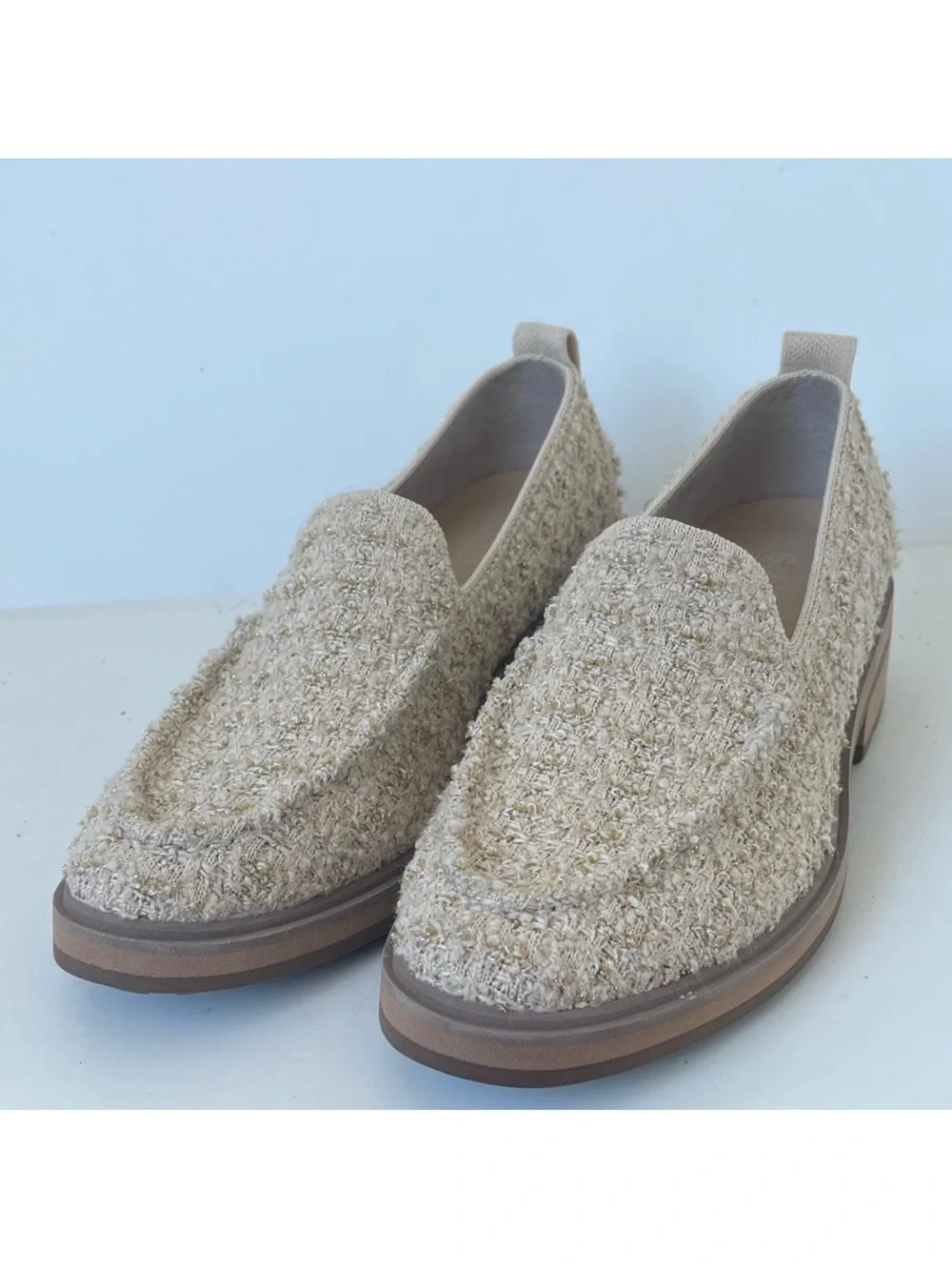 ROTHY’S LIMITED EDITION RARE SNOWCAP BOUCLE TWEED LOAFER 6.5